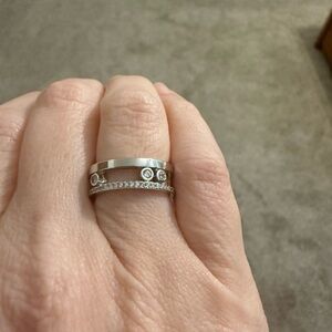 Gold & CZ Move Ring